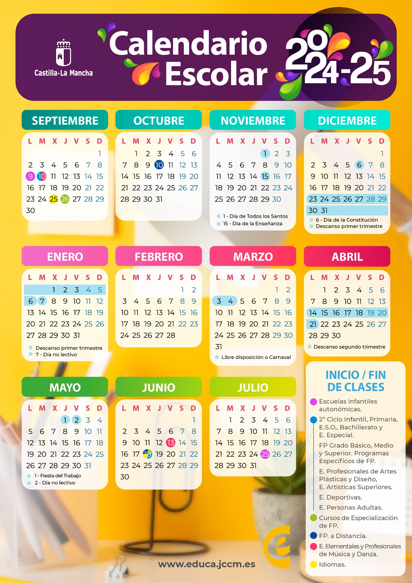 Calendario escolar 24/25